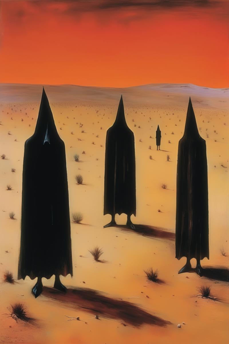 00343-3174856610-_lora_Sidney Nolan Style_1_Sidney Nolan Style - album cover of hooded figures in a desert.png